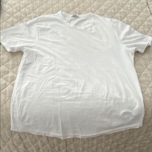 Men’s M Buck Mason White Pima Curved White T-Shirt